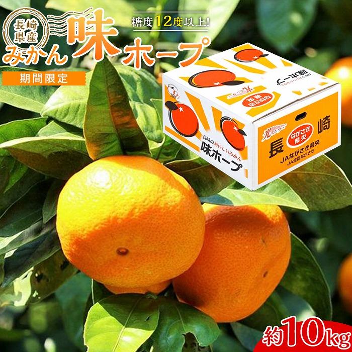 【ふるさと納税】【糖度12度以上！】長崎県産 みかん 味ホープ 約10kg＜期間限定／先行予約＞【2025年11月中旬以降順次発送】 | 10キロ フルーツ 果物 先行受付 長崎 九州 送料無料 人気 おすすめ 特産品 数量限定 ブランドみかん 早生みかん させぼ温州みかん