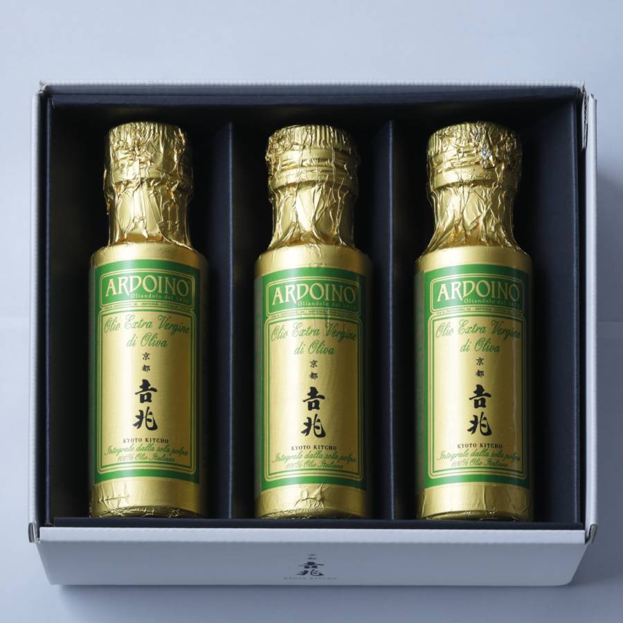 ＜京都吉兆＞「エキストラヴァージン オリーブオイル」3本入　