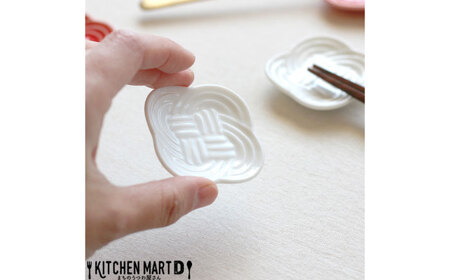 【美濃焼】 結 箸置き皿 白 4枚セット 瑞浪市 / JS企画 / 小田陶器 食器 プレート 皿 カトラリーレスト[AZAZ292]