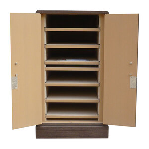 【焼桐掛軸箪笥】掛け軸専用総桐たんす 伝統工芸士作 お宝収納保存 床の間 六字名号 曼荼羅【初音の家具】