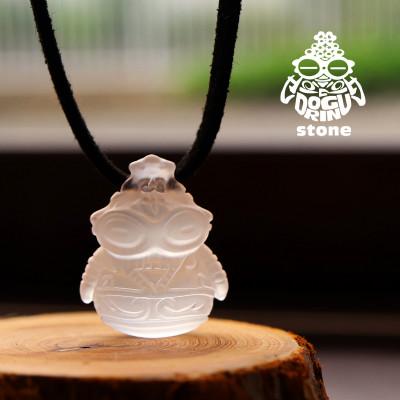 ふるさと納税 山梨県 【縄文アクセサリーDo_goods】やわらかな輝き「フロスト水晶どぐりん」ペンダント　700-119
