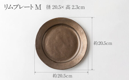 【美濃焼】DesPres-デプレ- リムプレートM＆ボウル GOLD 2点セット｜食器 皿 お皿 ランチ プレート 美濃焼 セット ソーサー さら おしゃれ 中鉢 取り鉢 取り皿 煮物鉢 副菜鉢 ボー