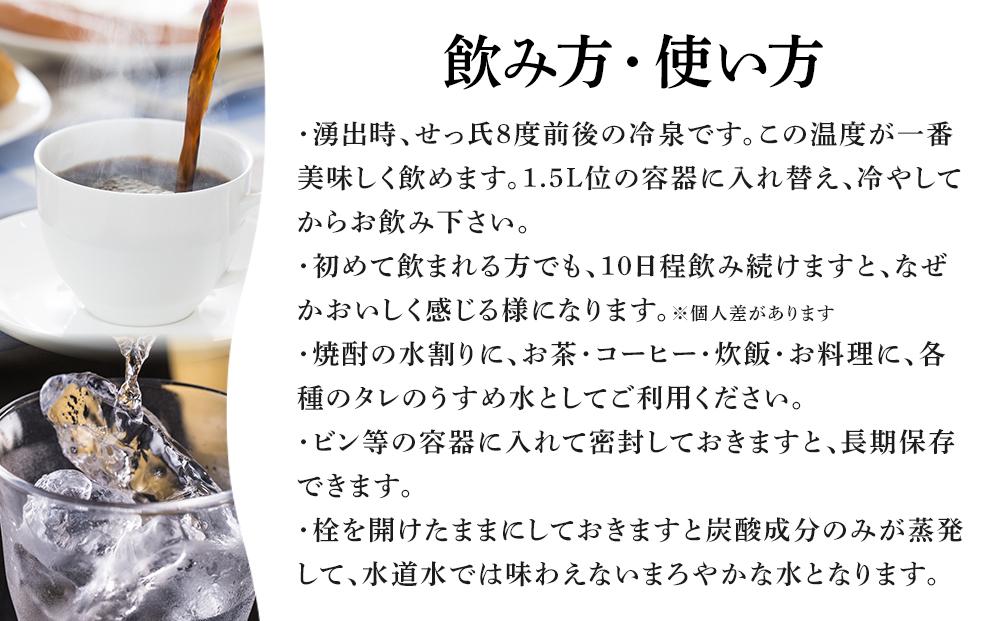 ＜2ヶ月連続お届け 定期便＞天然炭酸水 白水鉱泉 18Ｌ×1箱