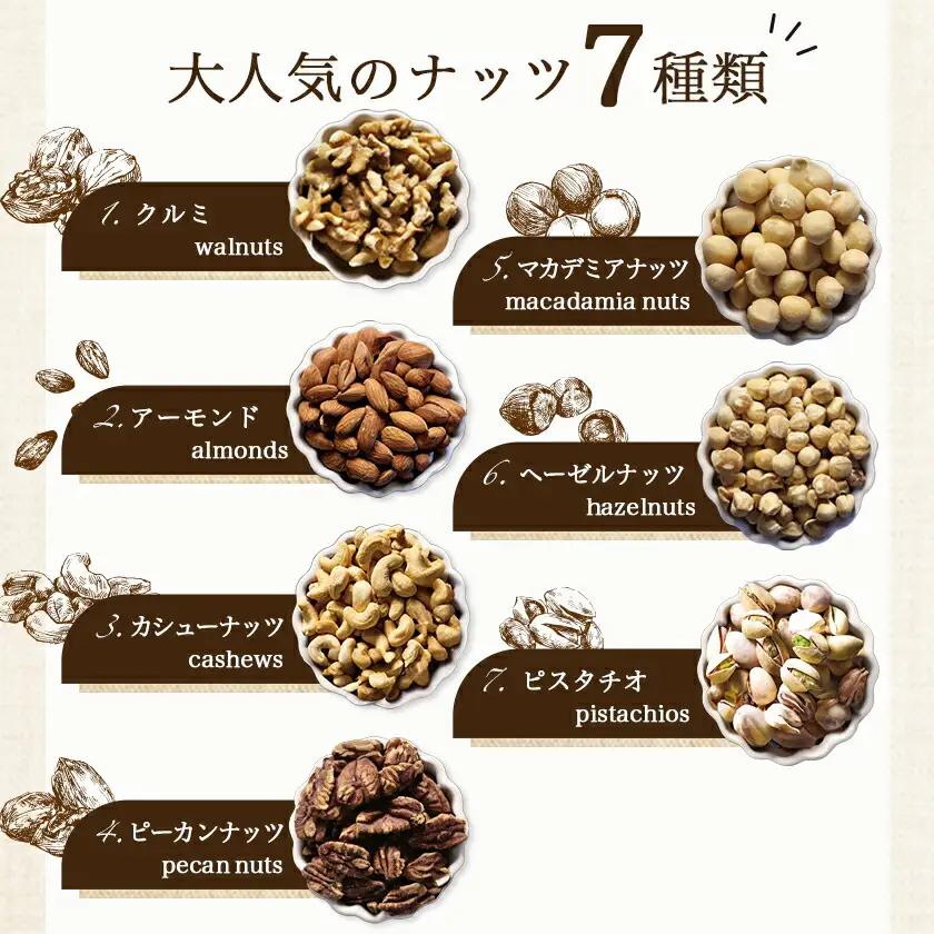 ななつのしあわせミックスナッツ5kg〔42-9001〕