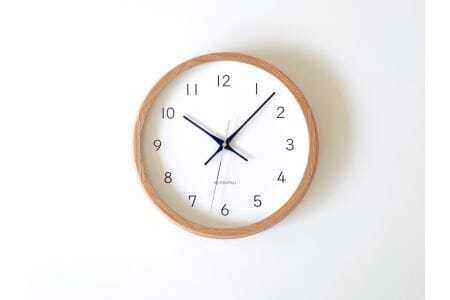KATOMOKU muku clock 13 オーク 電波時計 連続秒針　km-104OARC
