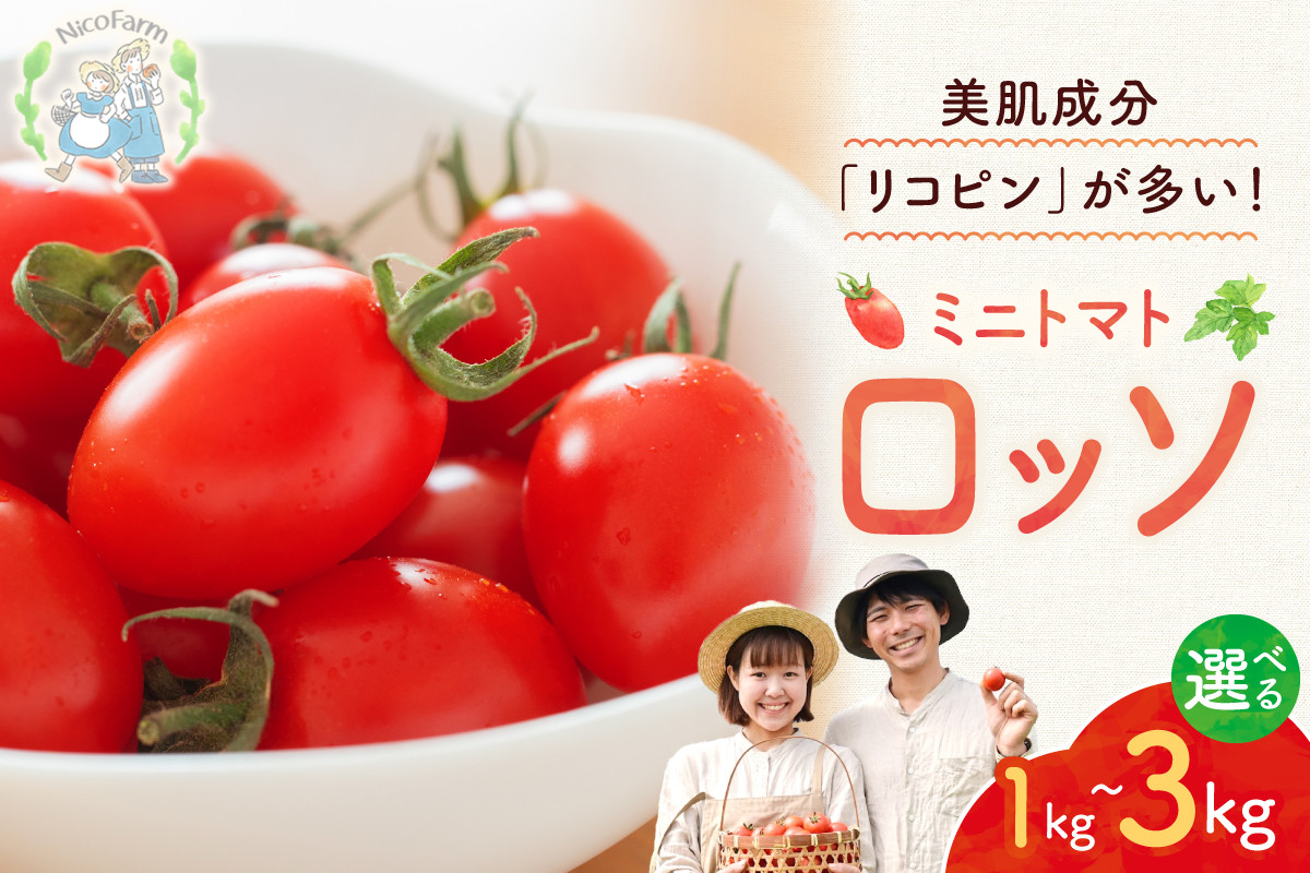 
            【容量が選べる！】【先行予約：2026年7月下旬頃より発送】NicoFarm Nicoロッソ（ミニトマト）
          
