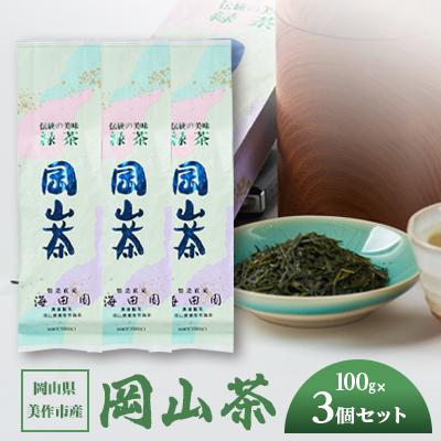 ふるさと納税 美作市 岡山県美作市産　【岡山茶】100g×3個セット