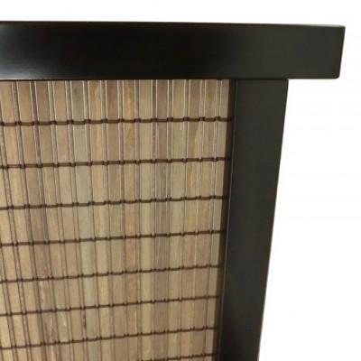 ふるさと納税 富田林市 土肥家具工芸の衝立 木簾91.5x112タイプ ブラックxダークブラウン 天然木無垢材の間仕切り家具 |  | 01