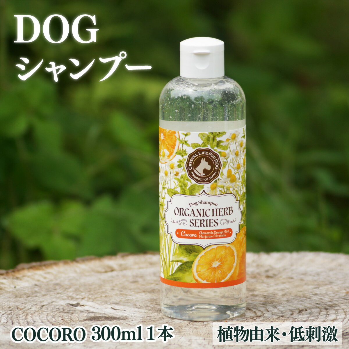 【ふるさと納税】植物由来の原料「ドッグシャンプー　COCORO」300ml【Qcompany】【KU390】