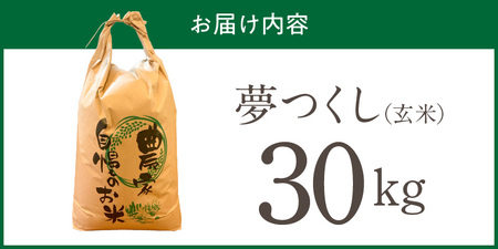 【2026年10月より順次発送】福岡県産ブランド米夢つくし 玄米 30kg【令和8年産 新米】 _ 夢つくし 30kg 1回 福岡県産 久留米産 ブランド米 品種 艷やか 光沢 やわらかい 食感 米 