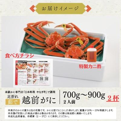 ふるさと納税 福井市 【1〜3月発送】【2杯セット】蟹料理店の訳あり茹で越前がにズワイガニ 中700〜900g足折 |  | 03