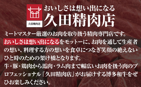 A4、5等級博多和牛サーロインステーキ 1kg 久田精肉店株式会社《30日以内に出荷予定(土日祝除く)》小竹町 博多和牛 牛肉 サーロインステーキ 冷凍食品 厳選 国産 送料無料