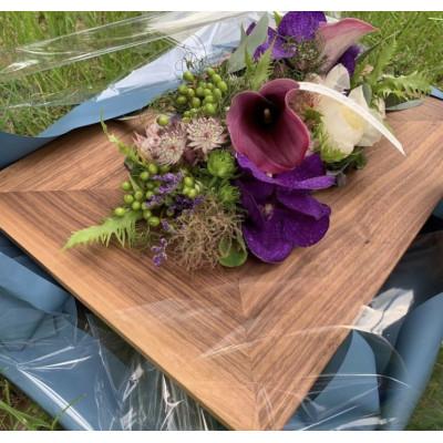 ふるさと納税 宇城市 フラワーベース　ウォールナット(花器)生花
