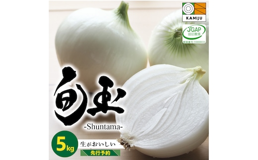 
										
										新玉ねぎ 生がおいしい 神重農産のブランド玉ねぎ「旬玉」5kg ブランド玉ねぎ 玉ねぎ 国産 愛知県産 野菜 やさい 農家直送 畑直送 旬 期間限定 たまねぎ 先行予約 旬 特産 高評価 高リピート 人気 H105-110
									