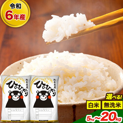 【ふるさと納税】令和6年産 無洗米 も選べる 白米 米 ひのひかり 5kg 10kg 15kg 20kg 《7-14日以内に出荷予定(土日祝除く)》熊本県 大津町 国産 熊本県産 白米 精米 無洗米 送料無料 ヒノヒカリ こめ お米