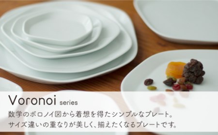 Voronoi プレート LL マットブラック 1点【224porcelain】[NAU014] 肥前吉田焼 焼き物 やきもの 器 うつわ 皿 さら 
