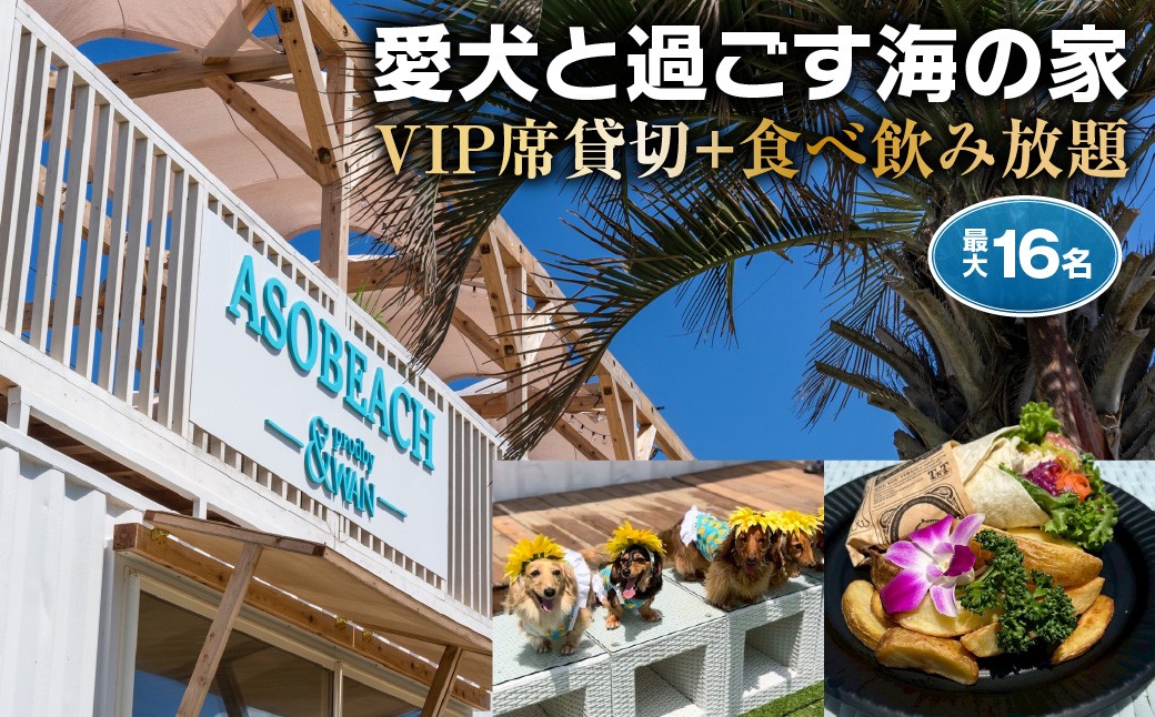 
                  ASOBEACH 愛犬と過ごす海の家 VIP席貸切＋食べ飲み放題(最大16名)　ふるさと納税 チケット 旅行 ペット わんちゃん ドッグラン＆WAN アンドワン 犬 いぬ イヌ 海の家 九十九里 千葉県 山武市 SMU015
                
