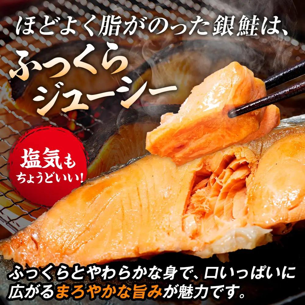 塩銀鮭（甘口） 900g（10~12切れ） | 銀鮭 塩鮭 さけ しゃけ サーモン 海鮮 切身 厚切り 魚介類 冷凍 パック おかず 和食 洋食 朝食 送料無料