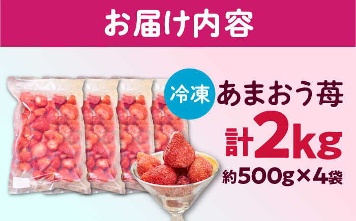 冷凍あまおう苺2kg(約500g×4袋) 吉富町/南国フルーツ株式会社 [BGAG002] いちご イチゴ 苺 あまおう 冷凍いちご 冷凍イチゴ 国産 福岡県 果物 フルーツ アイス シャーベット ジャム スムージー 冷凍フルーツ 福岡県