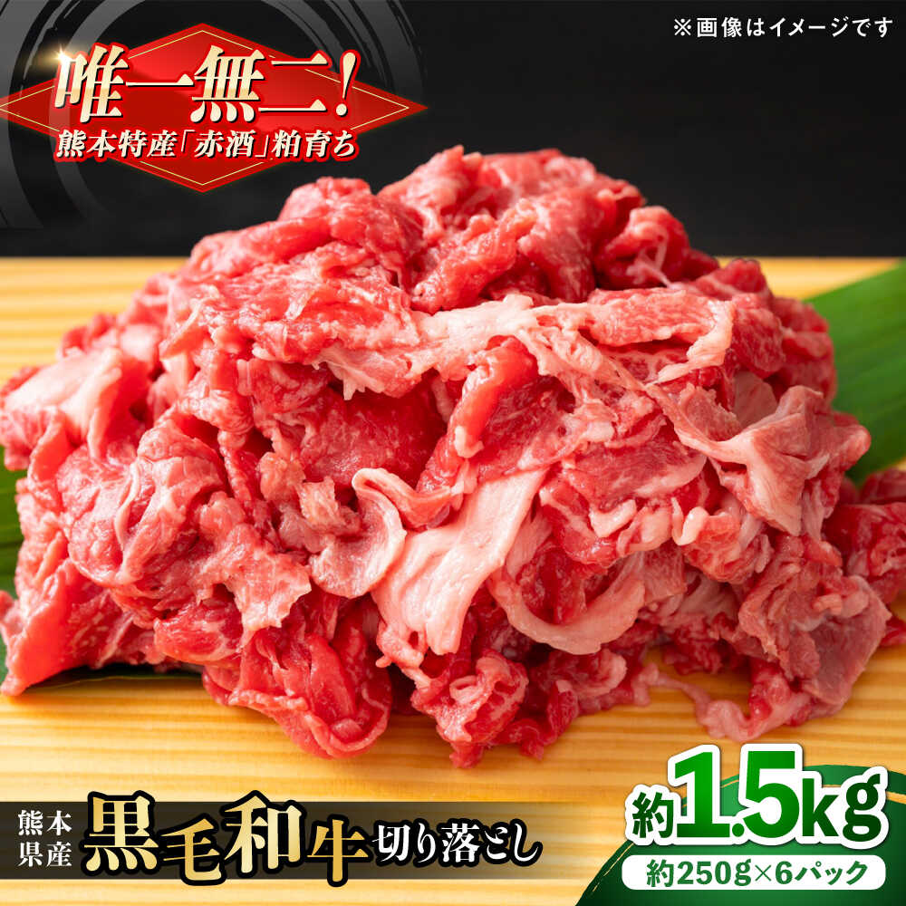 【ふるさと納税】熊本県産 『原田畜産』 黒毛和牛 切り落とし 計約1.5kg（約250g×6パック） 牛肉 牛【有限会社 九州食肉産業】[AYCN127]