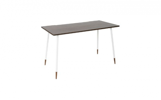 【＆FREL】ワークテーブル 天板（ウォールナット）脚/フレーム（ホワイト）幅90　奥行45　高さ72【ホワイトウッド】[№5840-7580]　※離島への配送不可