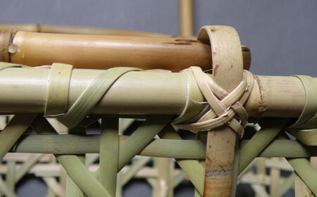 北の竹工房　千島笹八つ目編みバッグ