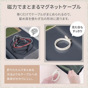 Owltech(オウルテック) 磁力でまとまる PD60W充電／データ転送 USB Type-C to USB Type-C マグネットケーブル　キナリカラー OWL-CBMGCC10-KI【 ケーブ