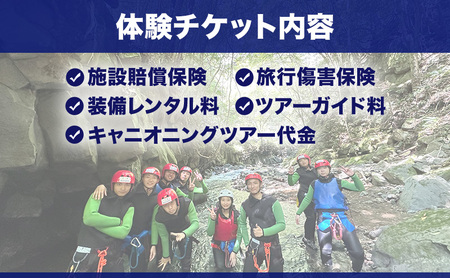 体験チケット キャニオニング 2人分 ブルー 体験チケット