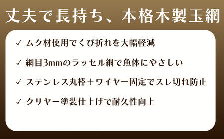 【網深め】養魚用ステンレス二重枠三角玉網（BL－28－3L） No.540