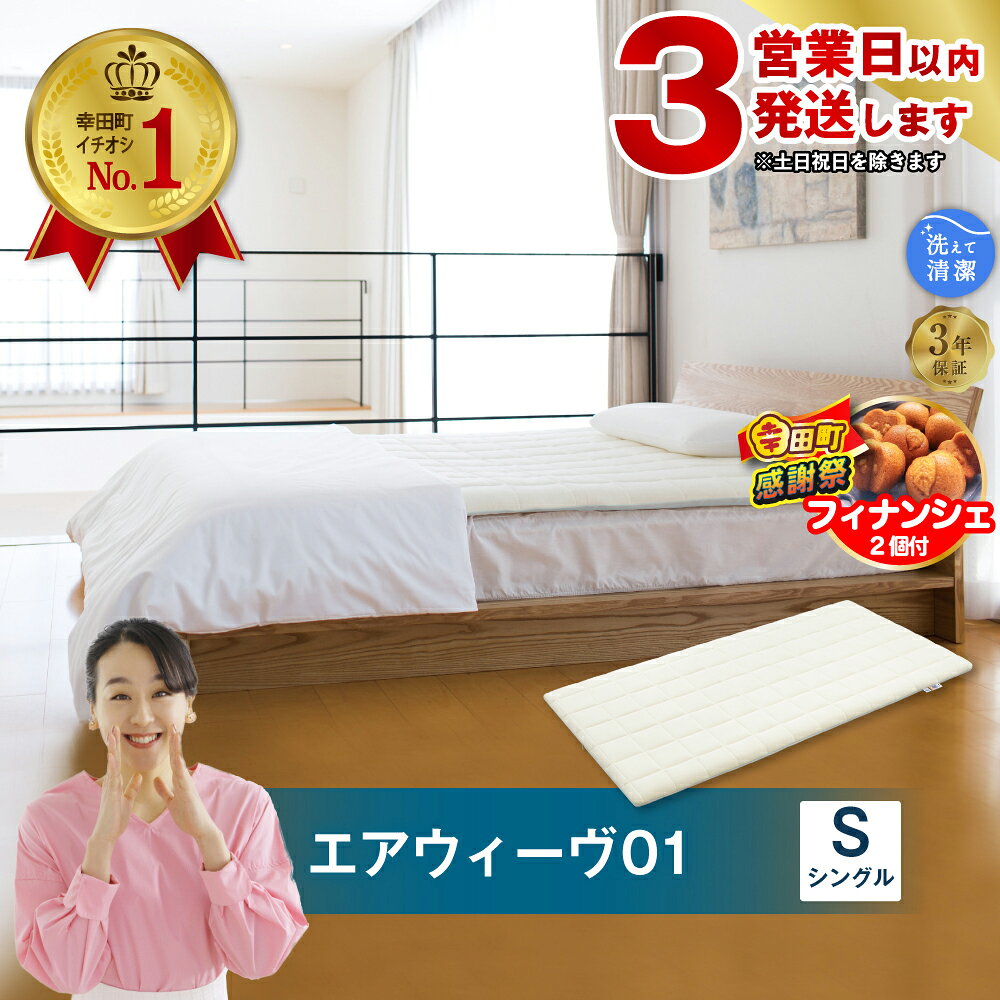 エアウィーヴ 01 シングル マットレスパッド 幸田町限定 洗濯ネット付