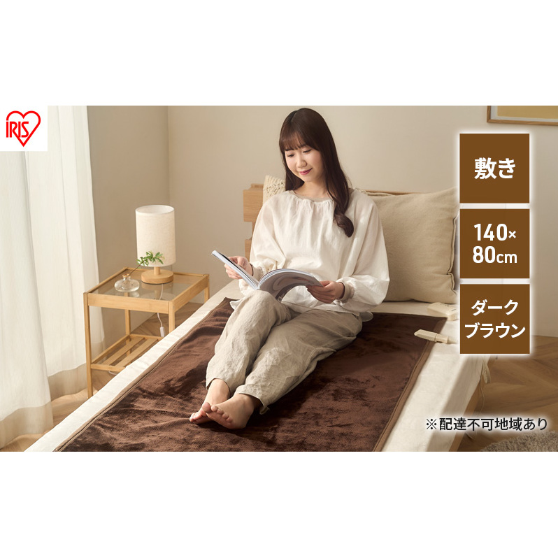 電気毛布 敷き EHB-FK1480B-DT ダークブラウン アイリスオーヤマ フランネル タイマー 洗える 140×80cm フランネル調 暖房 寝具 冬 寝具 丸洗い ダニ退治機能 冬物寝具 快眠 あったか家電