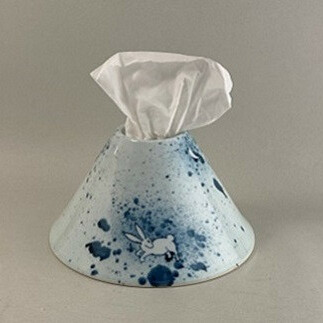 瑞峯窯 有田焼 月兎 ティッシュディスペンサー（ティッシュケース）原重製陶所 A30-293_イメージ4