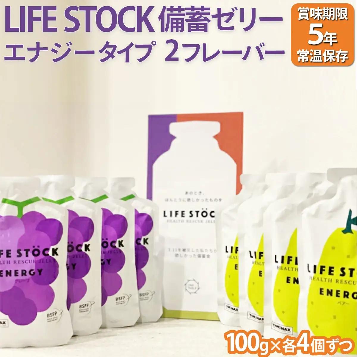非常食 保存食 LIFE STOCK備蓄ゼリー　エナジータイプ2フレーバーセット 【04209-0079】 コンパクト 防災食 非常食 保存食 避難食 高カロリー アレルギー対応 水分補給