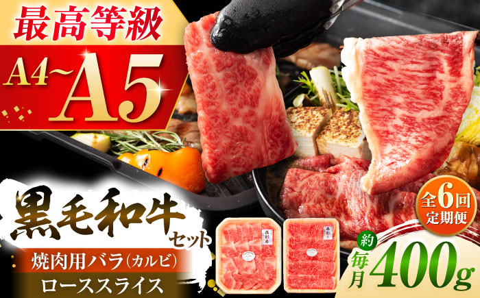 【全6回定期便】くまもと黒毛和牛「藤彩牛」バラ(カルビ)とロースの2種セット 3899【株式会社フジチク】 [BHAD034]