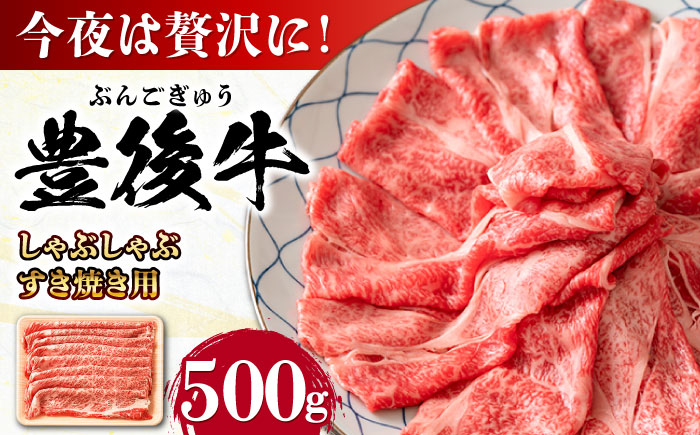 おおいた豊後牛 しゃぶしゃぶすき焼き用（肩ロース・肩バラ・モモ）500g しゃぶしゃぶ 日田市 / 株式会社MEAT PLUS　 牛 和牛 [AREI010] 【単品】500g