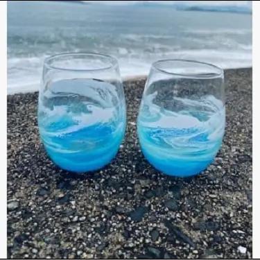 【福岡市】オーシャングラス 1個 330ml【ブルー系】