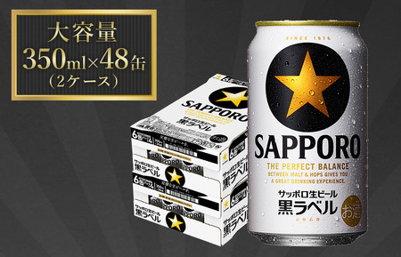 サッポロ ビール 黒ラベル 生ビール 350ml×24本×2箱 48本 千葉県 船橋市 缶ビール お酒