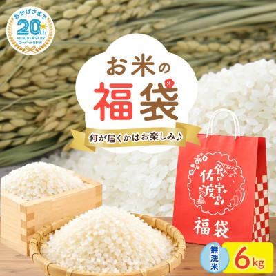 ふるさと納税 佐渡市 【20周年記念】お米の福袋|無洗米6kg 令和7年産 (佐渡産コシヒカリ確定+食べ比べセット )