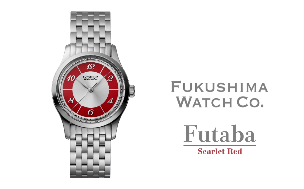 自動巻き腕時計 Futaba / Scarlet Red | 自動巻き 機械式 腕時計 34mm ユニセックス 日本製ムーブメント