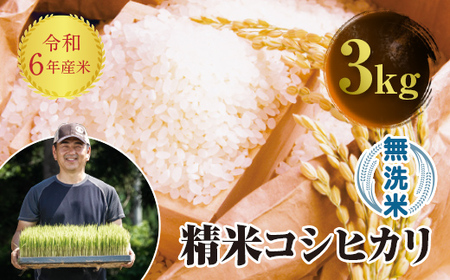 令和6年産 JAS認定 有機栽培米 コシヒカリ 無洗米 3kg 米 お米 おこめ ご飯 ごはん 福島県 西会津町 F4D-0722