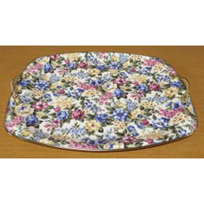 【ふるさと納税】滑り止めトレー フローラ 金取手付 尺5［YS25］ | 漆器 紀州漆器 茶碗 食器 お椀 お皿 器 日本製 ふるさと納税 和歌山県高野町 高野山 高野町