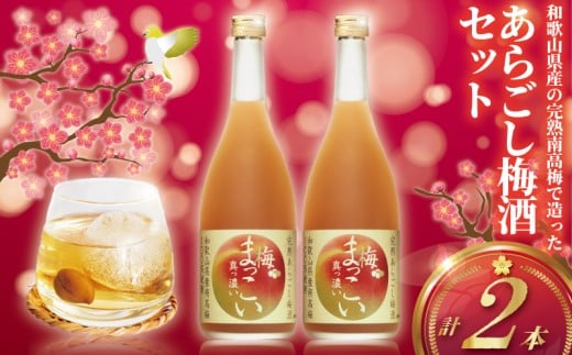 梅酒 2本 セット 梅 うめ ume 和歌山県産 完熟南高梅 瓶 フルーツ フルーティ あらごし ピューレ フレッシュ 梅本来のうまみ おすすめ おいしい 口当たり 楽しめる 濃厚 凍結完熟浸漬製法 