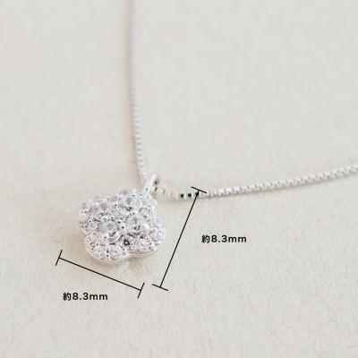 ふるさと納税 甲府市 K18ホワイトゴールド 天然ダイヤモンドネックレス|51167-K18wg |  | 03