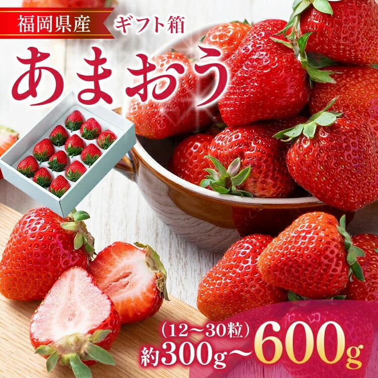 【ふるさと納税】福岡産 あまおう ギフト箱 量が選べる 約300g 約600g 苺 果物 フルーツ 九州産 福岡県産 冷蔵 箱入り ギフト 贈り物 送料無料【11月下旬発送開始予定】 イチゴ フルーツ ※北海道・沖縄・離島は配送不可 大木町産 南国フルーツ CO-S0003 CO005 CO006