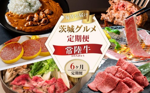 
                  6ヶ月 定期便 肉 肉 常陸牛 Aコース ハンバーグ 焼肉 すき焼き レトルトカレー コンビーフ 国産牛 黒毛和牛 父の日 お取り寄せ お祝い 内祝い 出産 結婚 快気祝いプレゼント 誕生日 ギフト対応  茨城県 水戸市 肉のイイジマ（DU-107）
                