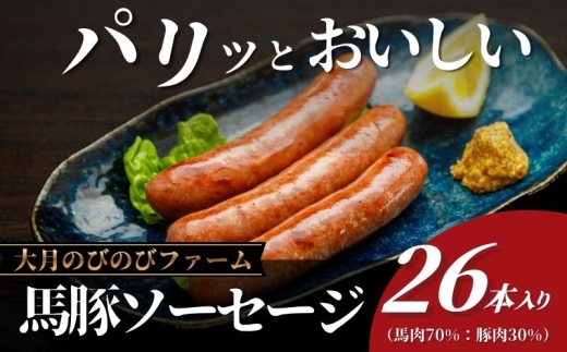 馬豚（バトン）ソーセージ 26本（馬肉70％・豚肉30％）