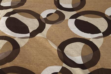 三河産　綿100％　高級130本ガーゼ掛けふとんカバー_リングブラウン【G0580】