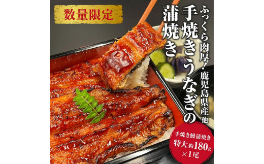 国産 うなぎの蒲焼き 特大 180g  タレ・山椒付［1-2人前］【鰻 魚介類 水産 かば焼き うな重 丑の日 食品 人気 おすすめ 広島県 尾道市】