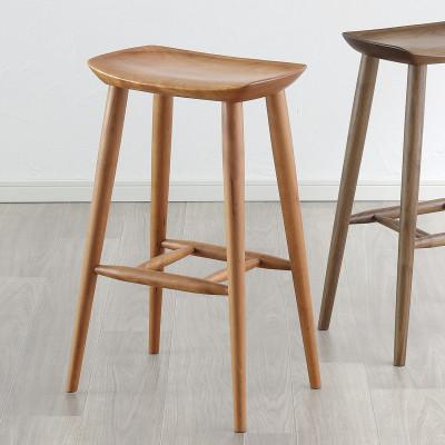 ふるさと納税 大川市 カウンタースツール　ブラックチェリー材