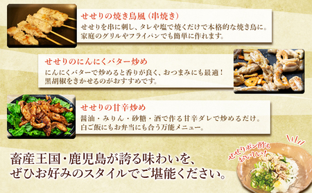 B2-2142／鹿児島県産 鶏レバー ＆ せせり セット 計4kg（各1kg×2袋 計4袋）